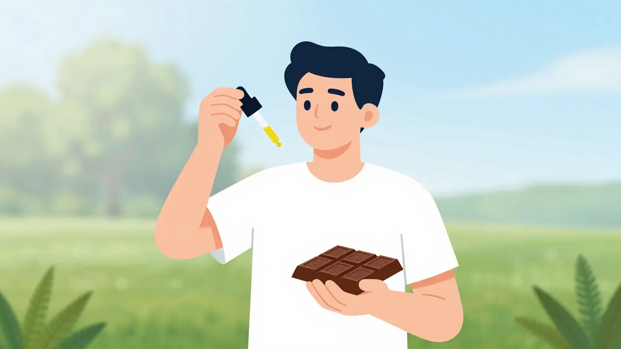 Bezpečné alternativy kouření: kapky pod jazyk a edibles