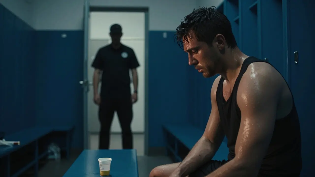 Sportovec před úzkostí z odevzdání vzorku moči