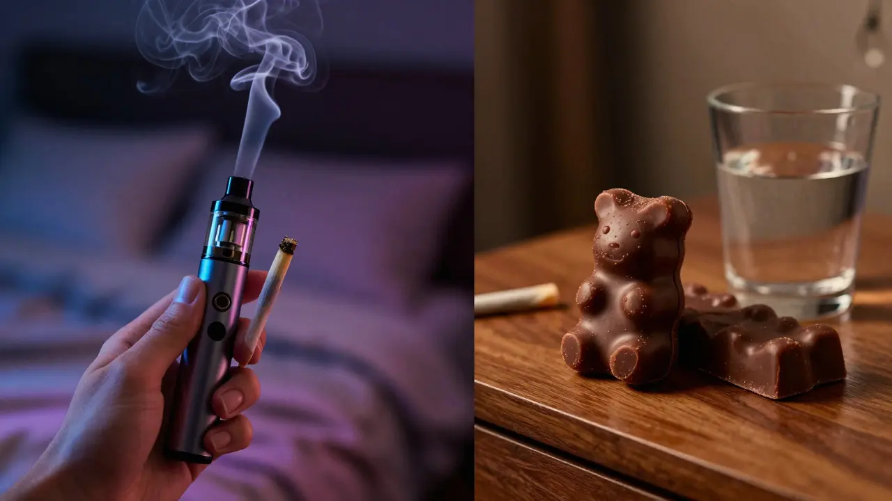 Edible vs. kouření: Co je lepší pro spánek?