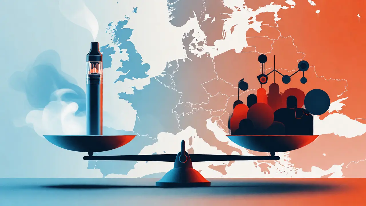 Ilustrace vah mezi legálním CBD a rizikovými látkami
