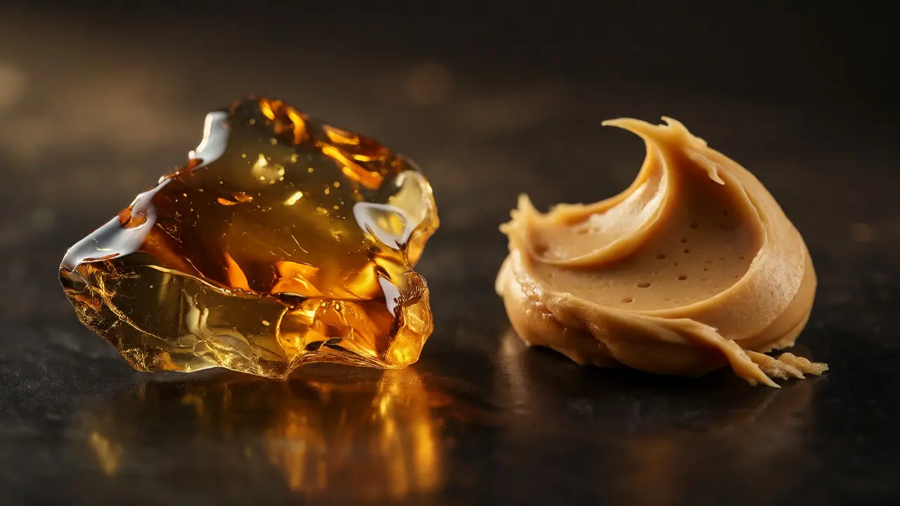 Sleng pro konopné koncentráty: Co znamená „dab“, „shatter“ a „live resin“?